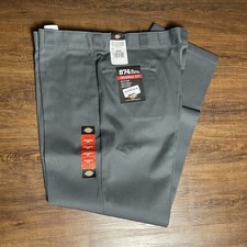 Dickies 874 Mens Size 44x32 Charcoal Gray Original Fit Uniform Work Pants