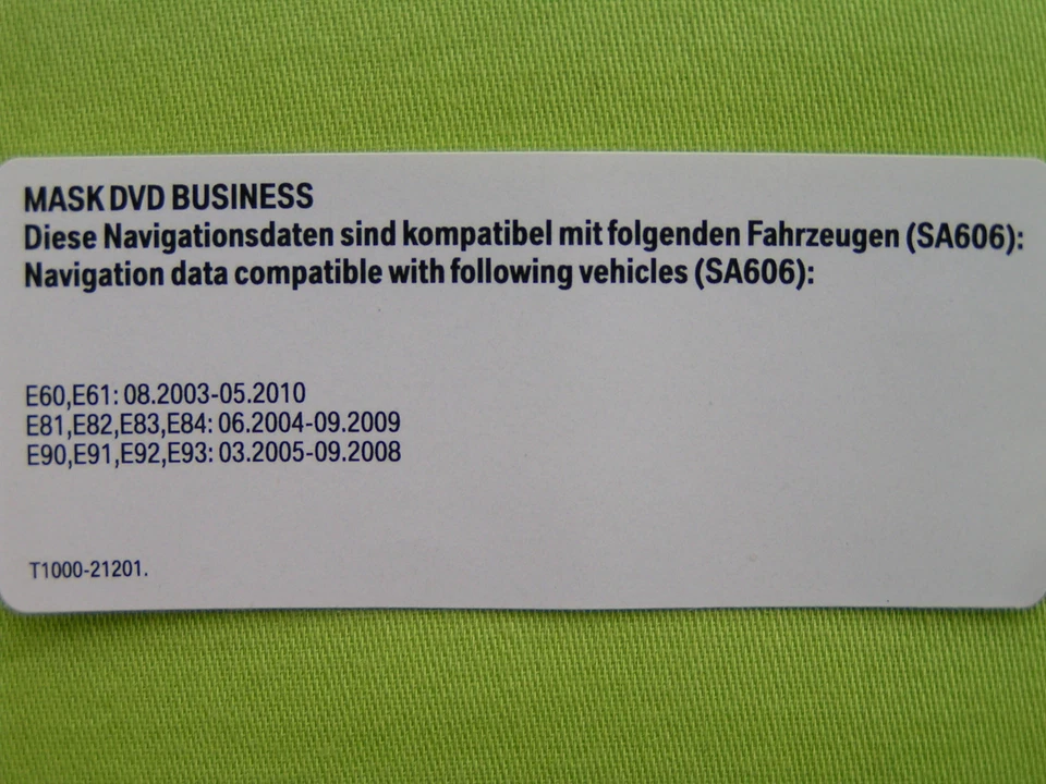 DVD NAVIGATION DEUTSCHLAND + EU 2019 BMW BUSINESS E60 E61 E81 E83 E84 E90 E91 - Bild 2 von 2