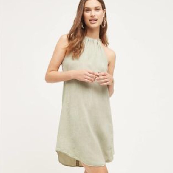 cloth & stone halter mini dress Women's Stone Embroidered High Neck Backless Mini Dress