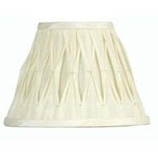 Ivory Pinched Pleat Silk Effect Fabric Lampshade Ceiling Light Table Lamp Shade