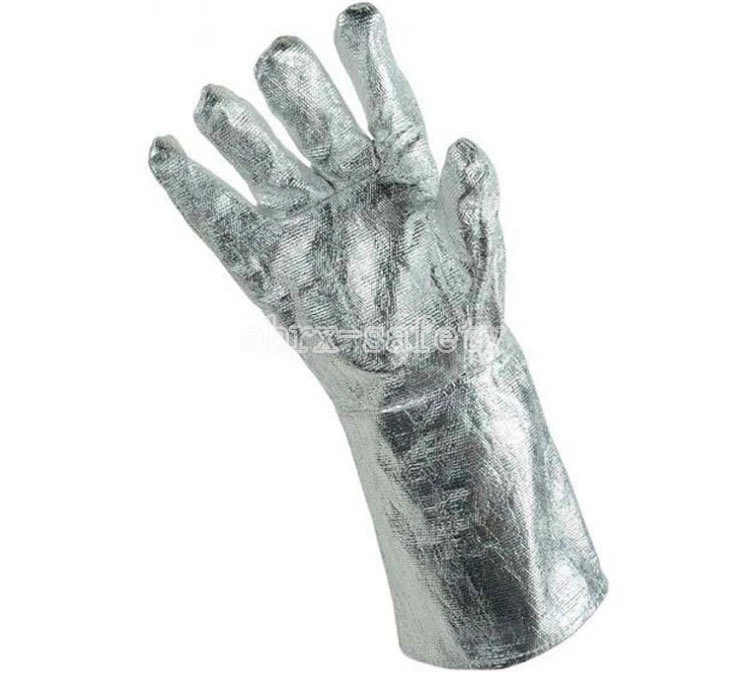 Men's Aluminized 1000°C Heat Insulation Gloves Thermal Radiation Work Gloves