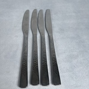Oneida Chef's Table Hammered Stainless Butter Dinner Knives Set of 4