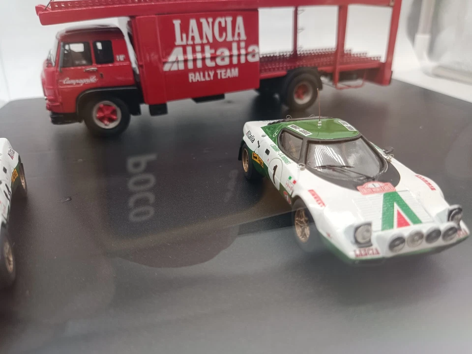 Fiat 683N + 2 Lancia Stratos Alitalia Rally 1/43 ARENA IL MAGGIOLINO kit built § - Immagine 4 di 4