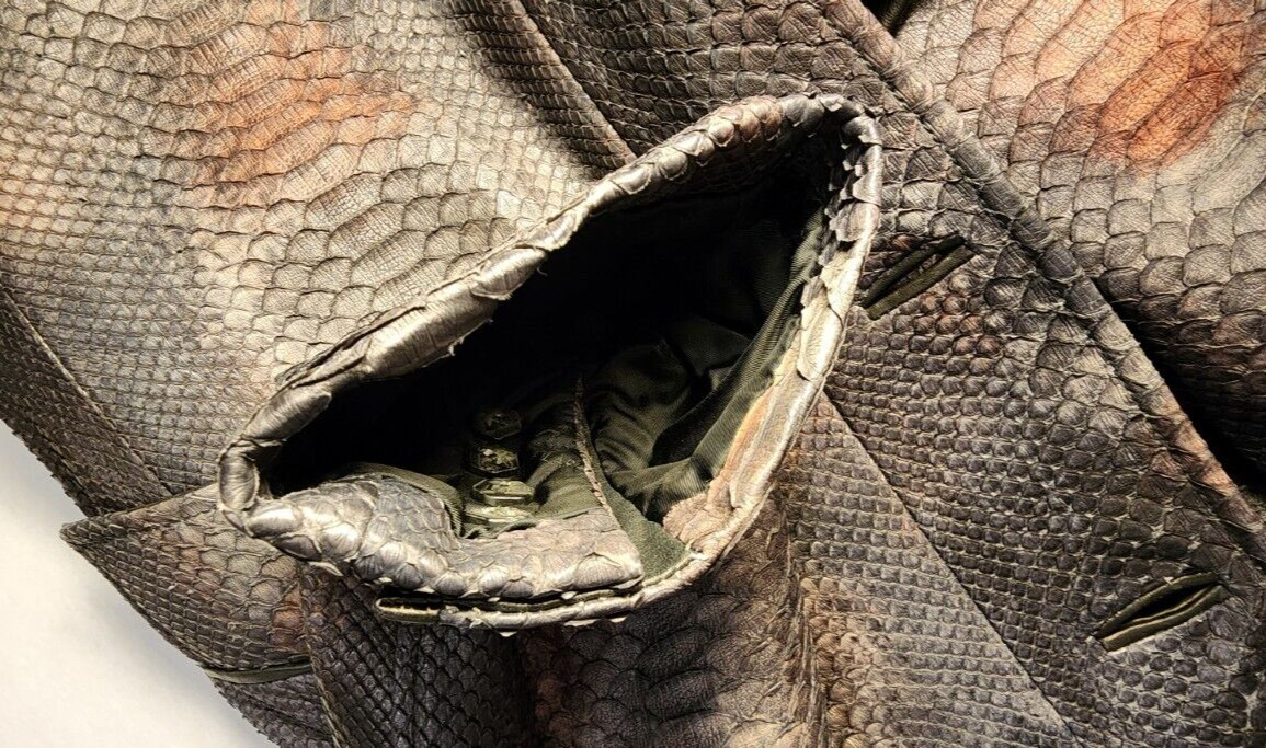 ANGELO GALASSO PYTHON & LAMBSKIN DINNER JACKET SI… - image 14