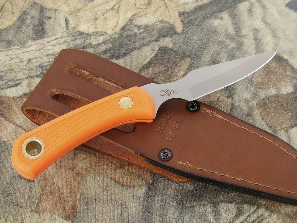 Cuchillos de Alaska Cuchillo Cachorro Oso Tapa D2 Blaze Naranja Ciervo Alce 00008fg Foto 3 de 4