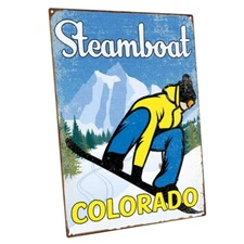 Steamboat Colorado Metal Sign; Wall Decor for Vacation Home