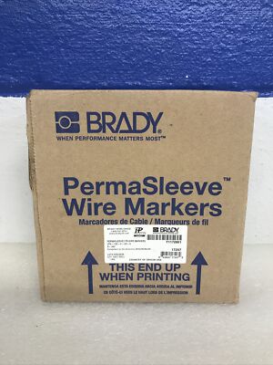 Brady 17207 PermaSleeve Heat Shrink Wire / Cable Marker Labels Orange 500 New
