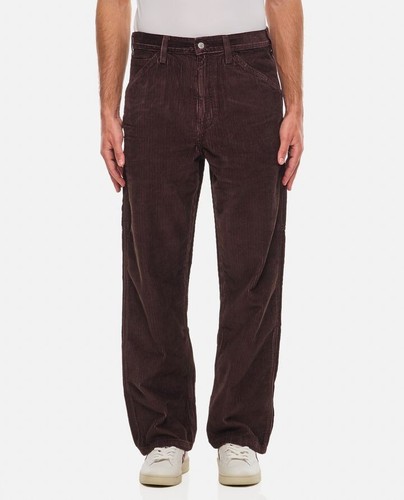 men LEVIS 568 LOOSE STRAIGHT CARPENTER JEANS W32 L32 Skateboard surf brown cords - Picture 9 of 24