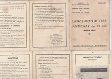 FRANCE  MANUEL    LANCE ROQUETTES  "bazooka"   ANTICHAR  1950    16 pages