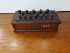Early 20th Century General Electric Electrical Resistor Resistance Box Wood Case