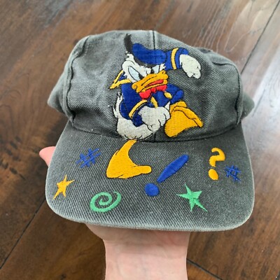 Donald Duck Vintage Hat Cap Snapback Rare Disney Angry Funny  display picture 2