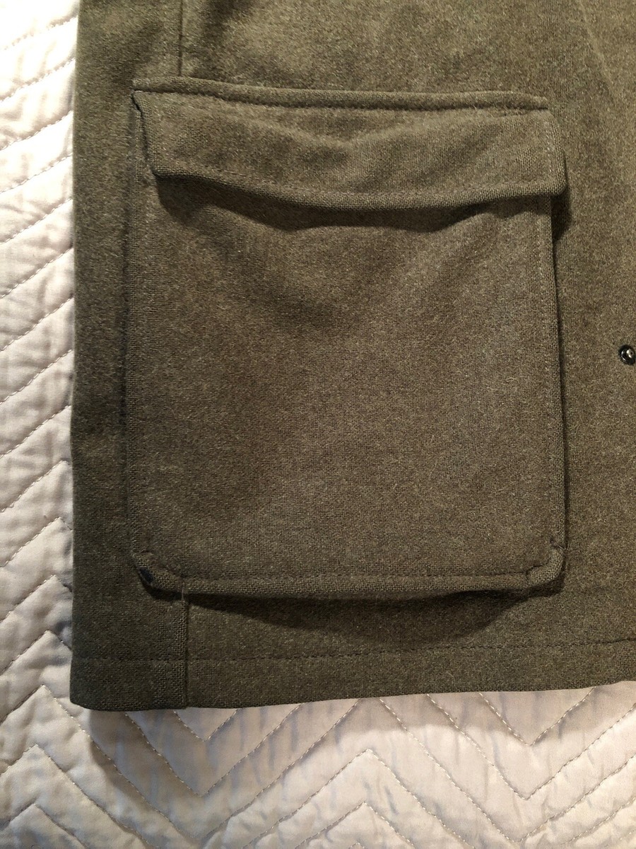 PRADA Mens Wool Coat Jacket Green Size 54 Vintage Art PRADA Mens Wool Coat Jacket Green Size 54 Vintage Art