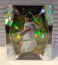 2022 Select Premier Level Yu Darvish /25 Cracked Ice Prizm SSP Parallel Padres