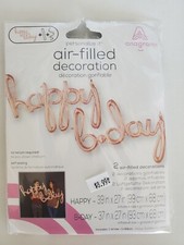 Foil Happy Birthday Balloon. Rose Gold. New. Packaged.