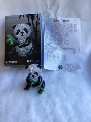 3D Panda Puzzle 57 Teile unbenutzt in OVP AddMind dreidimensionales Puzzle