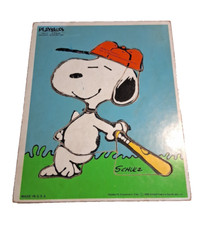 Playskool Wooden Puzzle Snoopy SuperstarCorte. 1958 Made In USA