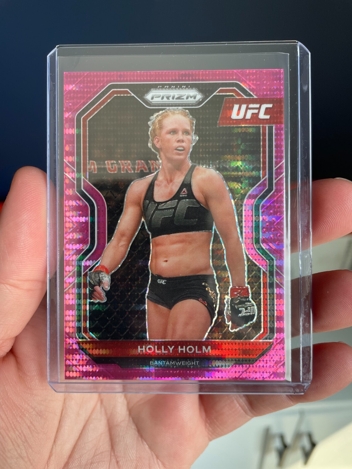 Holly Holm Pink Pulsar Prizm /42 - 2021 Panini Prizm UFC #4