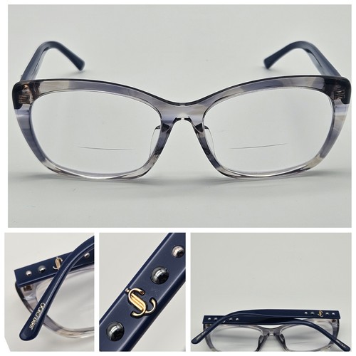 Jimmy Choo JC 346F AVS Eyeglasses Frames Blue Made In Italy 145 Logo Unisex