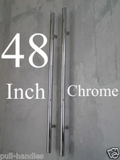 Entry Door Pull Handles 48" Long Polished Chrome Front Entrance Modern Ladder 