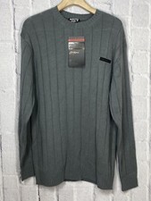 Southpole Authentic Collection Mens Gray Ribbed Knit Pullover Sweater Sz L NWT