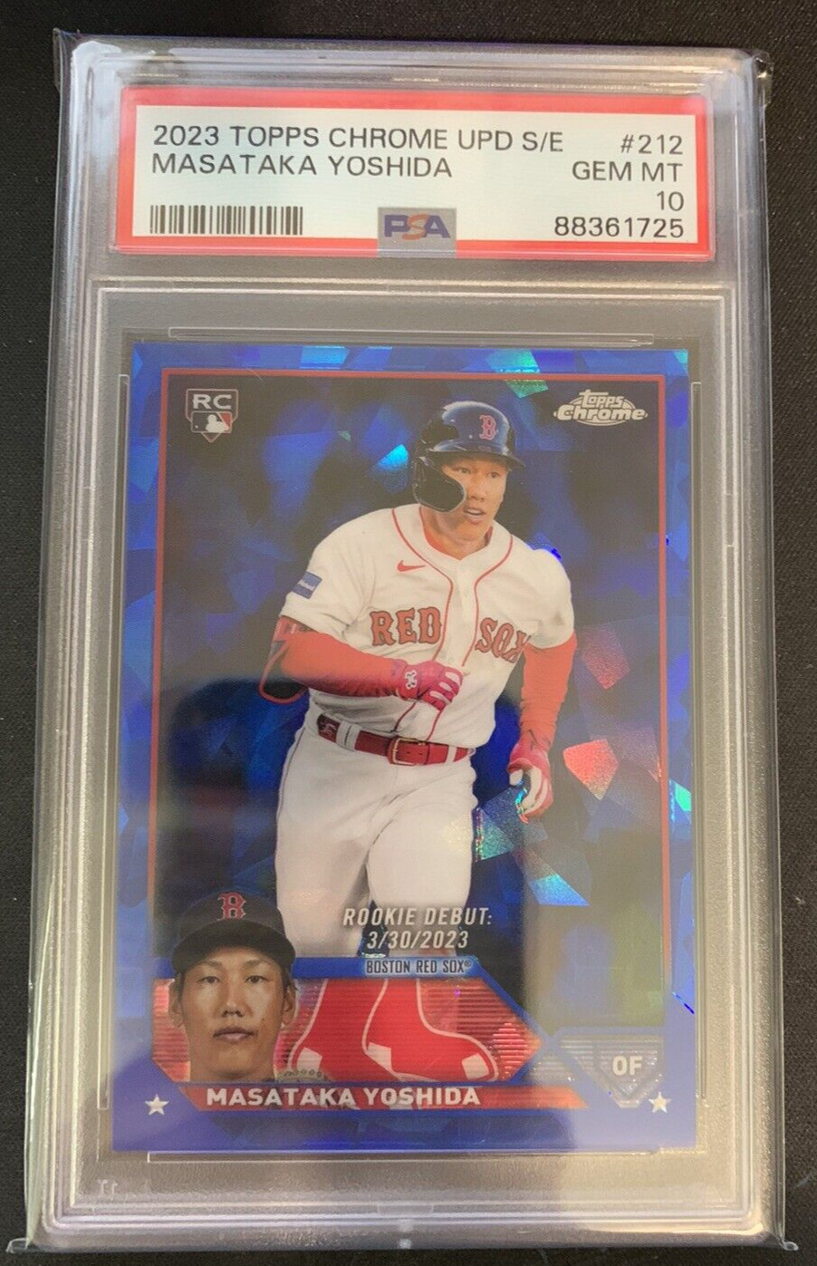 2023 Topps Chrome Update Sapphire - Masataka Yoshida RC Rookie Debut - PSA 10