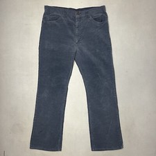 Vintage Levi's 517 Bootcut Navy Blue Corduroy Pants 517-1517 36x31 White Tab