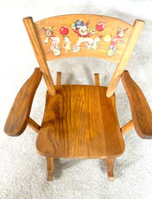 Cass Toys New England Vintage 1950's Childs Wood Oak Rocking Chair