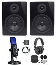 Rockville Gaming Recording Streaming Kit w/ USB Microphone Headphones Monitors