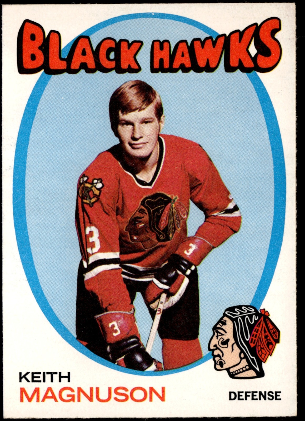 1971-72 O-Pee-Chee Hockey Keith Magnuson #69 Chicago Blackhawks