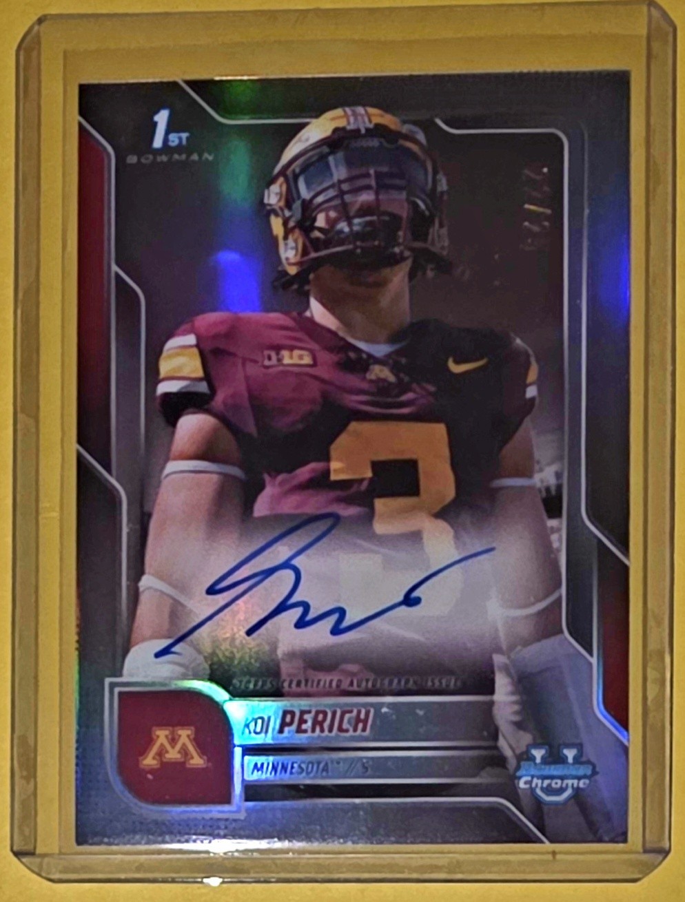 Koi Perich 2025 Bowman Chrome U SSP Variation Auto /25 Minnesota Gophers