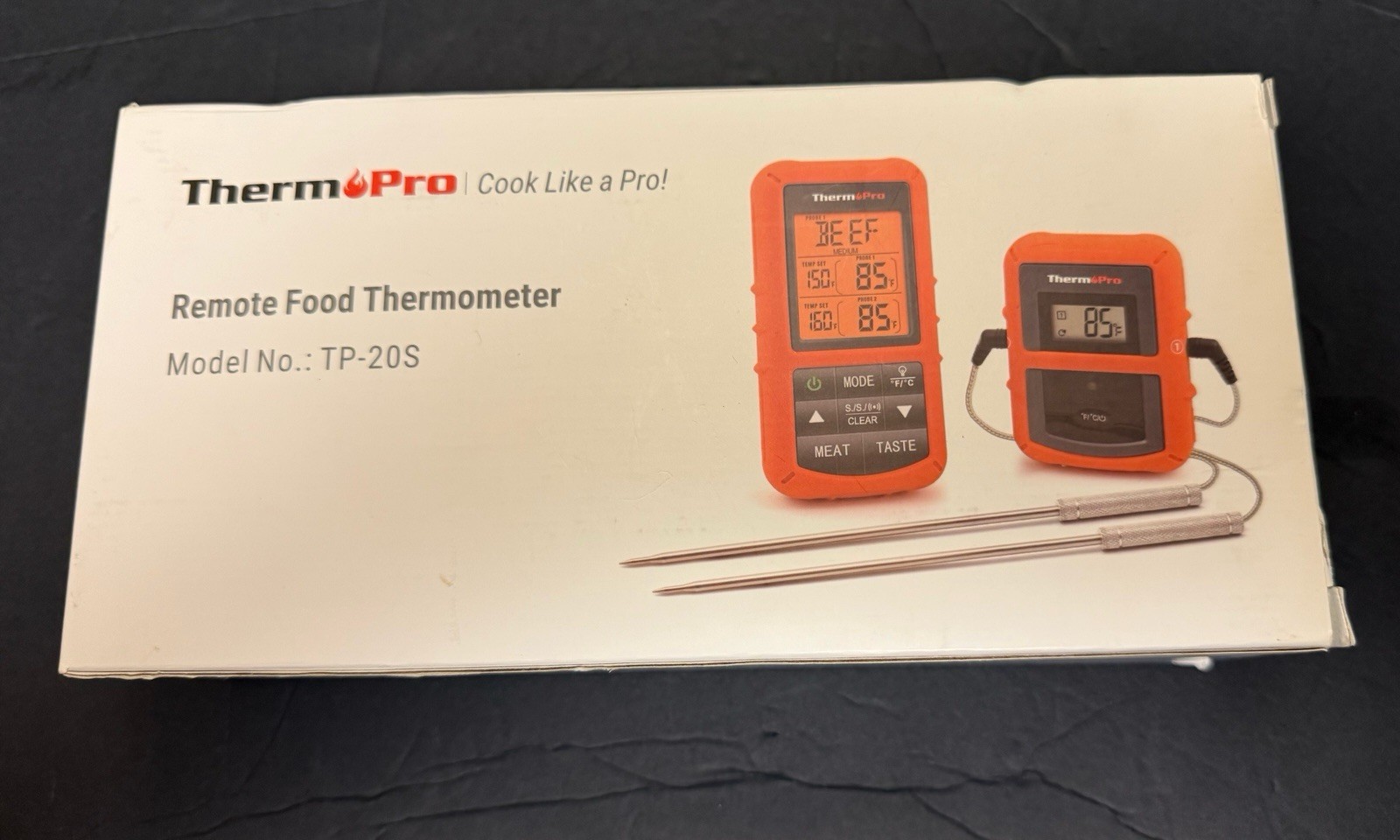 ThermPro TP-20, TP-19H, and Case, Used Remote Meat Thermometer