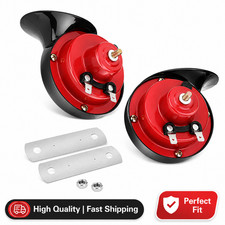 2x Red 12v 300db Train Horn Waterproof For Car Truck Motorcycle Suv Boat