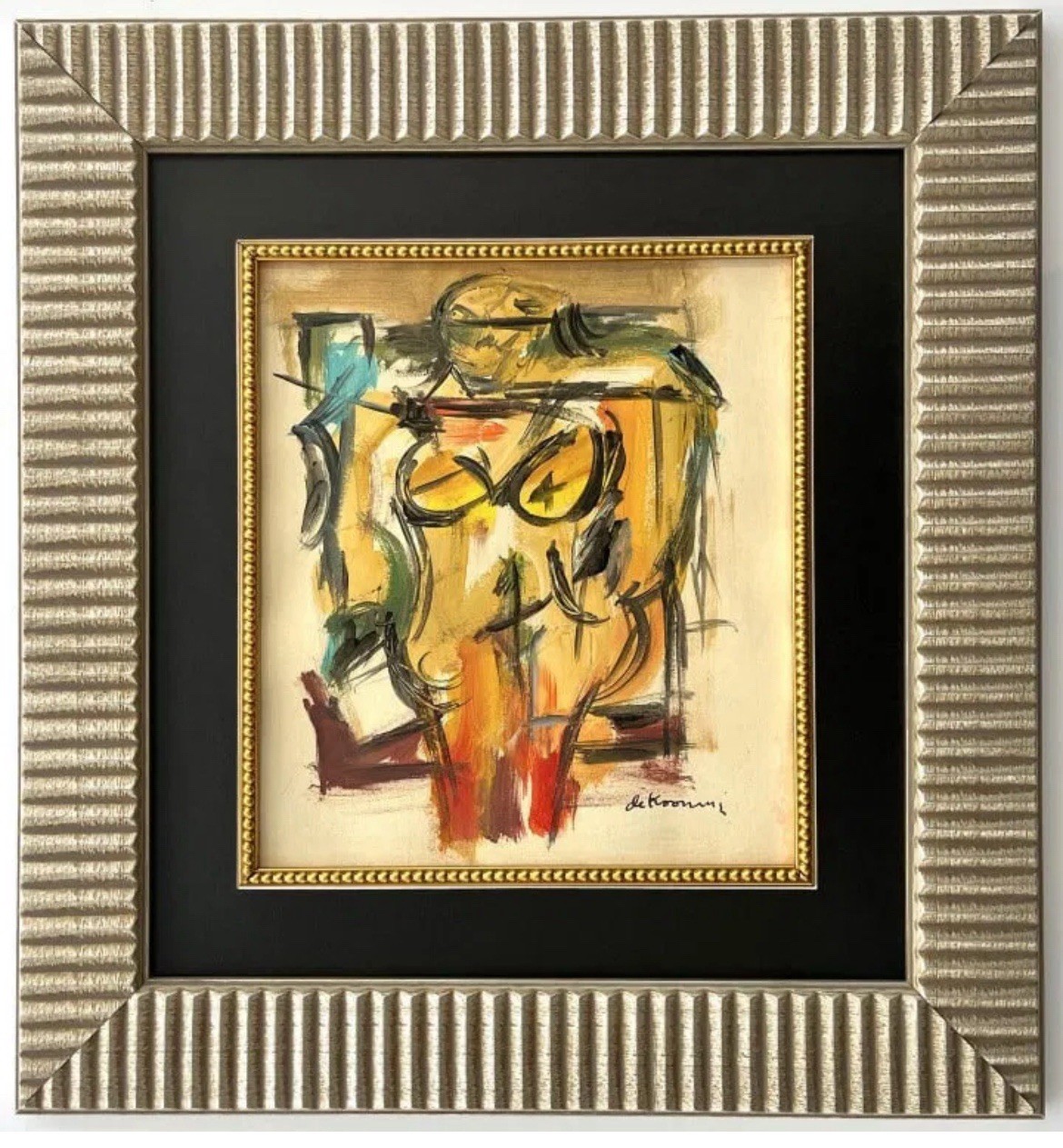 W De Koning 1904- 1997 Mixed Media  On Paper Hand Signed Hand Made Style Of Art