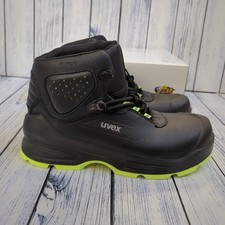 Uvex 3 Mid S3 Leather Black & Yellow Safety Boots Work Shoes Metal Free UK 10 44