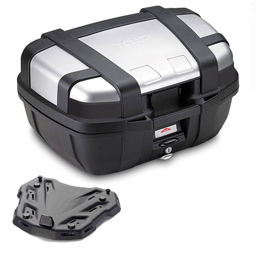 Kit Bauletto TRK52N Givi + Piastra FüR BMW F 650 GS 2008-2011 52LT Schwarz-image