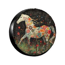 Spare Tire Cover for Rv SUV Trailer Camper- 15 inch Scandinavian Horse
