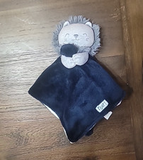Carters Just One You Roar Lion Navy Blue Gray Plush Security Blanket Lovey 15"