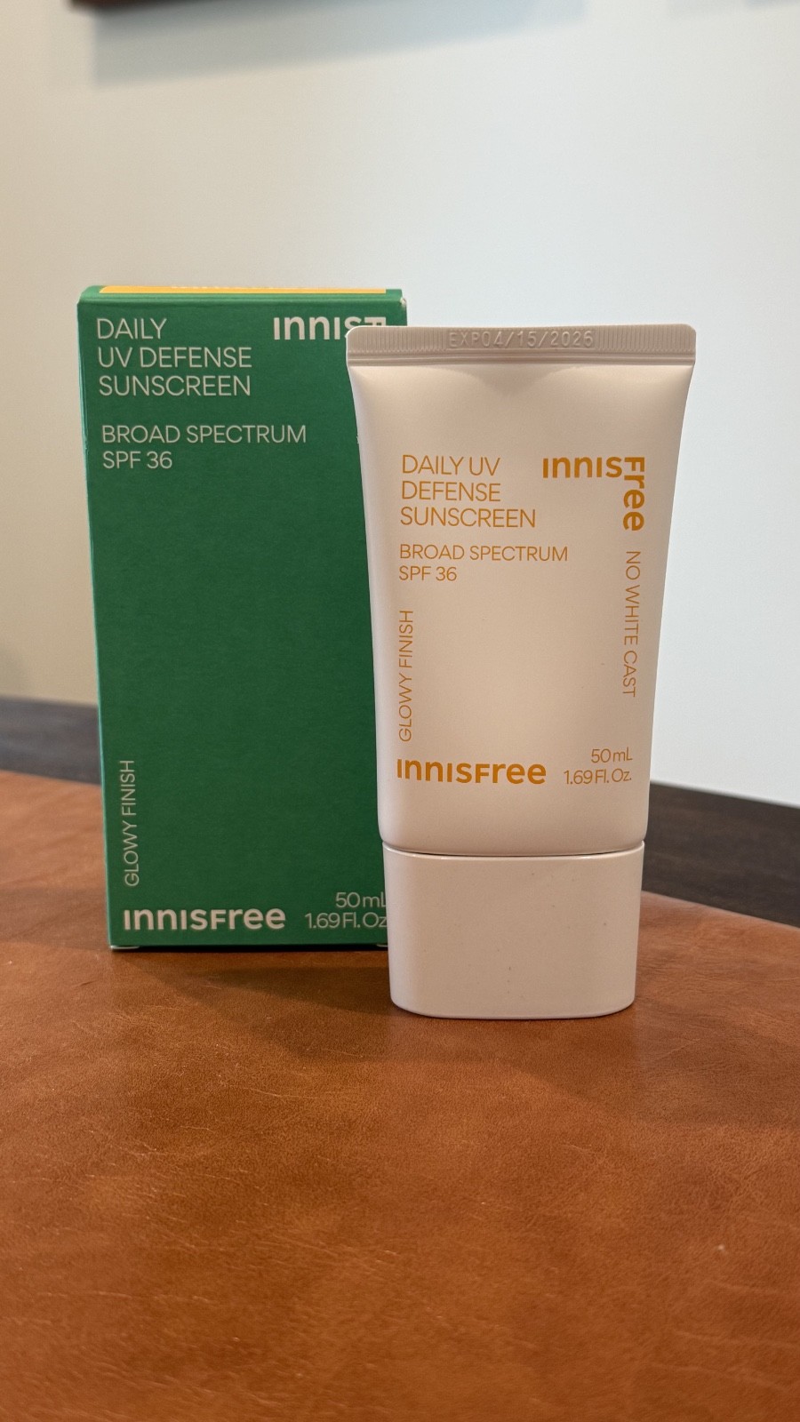 InnisFree Daily UV Defense Sunscreen SPF 36 - No White Cast, Lightweight, 1.69OZ