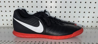 Nike TiempoX Legend Club IC Mens Indoor Soccer Turf Shoes Size 7 Black Red White