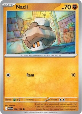 Nacli 082/132 - ME01: Mega Evolution - Reverse Holofoil - Near Mint - Pokemon