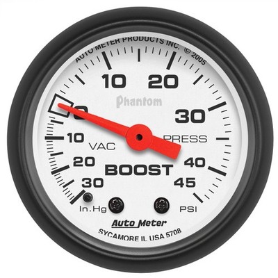 AutoMeter 5708 Phantom Mechanische Boost-/Vakuumanzeige