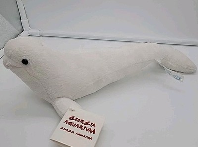 Wishpets Rare Georgia Aquarium White Beluga Whale 2006 Plush 12'' Gasper Toy