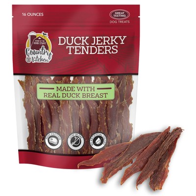 Country Kitchen Duck Jerky Tender Dog Treats, High Protein, Low Fat, No Artif...