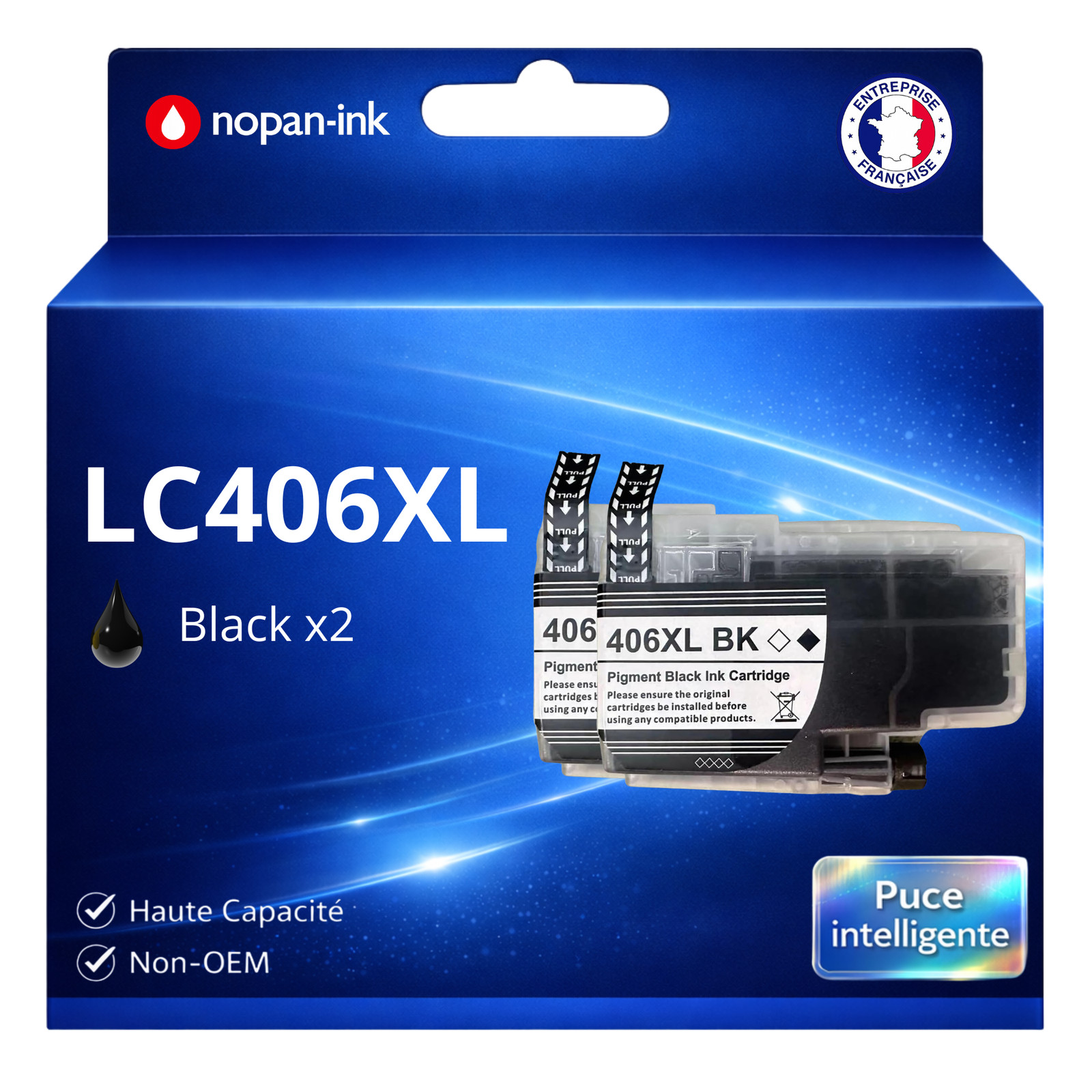 Cartouches LC406XL noir haute capacité pack de 2 pour imprimante Brother