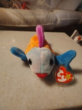 TY Beanie Baby - LIPS the Fish (8 inch) - MWMTs Stuffed Animal Toy