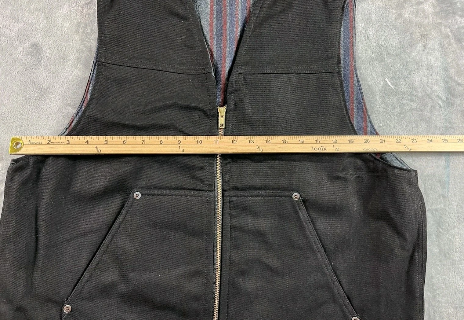 Wild Ass Vest Mens Medium Black Canvas Lined Baileys Full Zip Workwear  image 6
