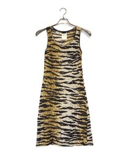 Dolce Gabbana Leopard Print Sleeveless Dress Size 40 Brown Beige Made in Italy