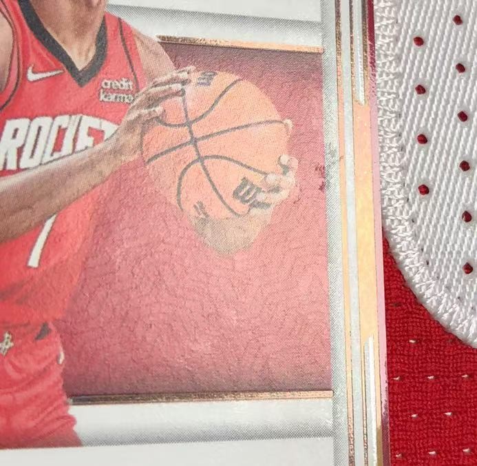 2023-24 National Treasures Amen Thompson RC Colossal Patch Auto RPA Gold /10 view 3
