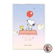 NEW 2026 Planner B7 Monthly PEANUTS Diary Mini/Balloon