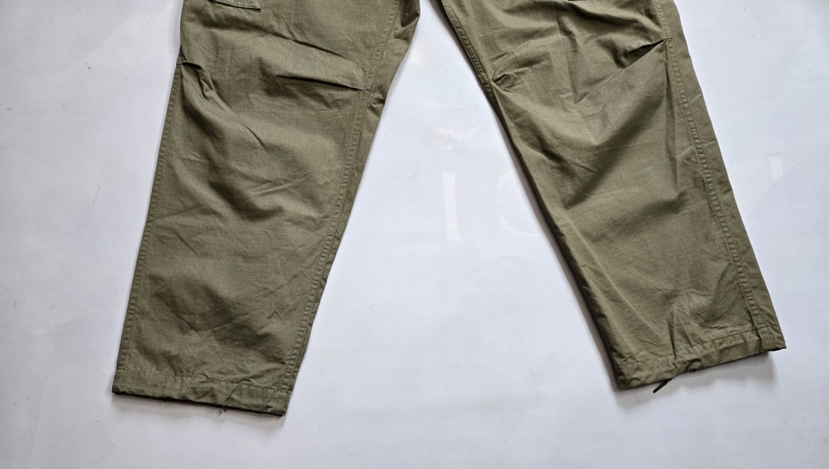 ORSLOW VINTAGE FIT 6 POCKET RIPSTOP ARMY GREEN CARGO PANTS MADE IN